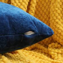 1 cái Của Dập nổi Nhung Nắp đệm - Màu xanh hải quân - Xem 2