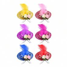 8 件組雞皮帶雞背帶和帽子適合母雞有趣的雞配件可調節鴨子背帶和皮帶帽子帶彈性下巴帶適合母雞鴨鵝鸚鵡小型寵物 - 彩色 - 查看 8