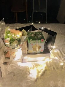 Led花束裝飾燈,氣氛燈飾,生日派對,生日禮物,鮮花花束,裝飾燈,禮品盒,攝影燈光等多用途。 - 黃色 - 查看 11