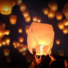 1入孔明燈,用於浪漫的情人節許願,創意祝福 - 彩色 - 查看 6