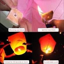 1入孔明燈,用於浪漫的情人節許願,創意祝福 - 彩色 - 查看 3