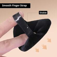 BATENG 5PCS Makeup Puff Loose Powder Puff All Black Triangular powder puff - Black - View 2