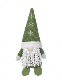 1pc Nordic Style Christmas Decoration Doll Toy For Window Display - Army Green - View 1