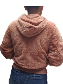 Sudadera de peluche para mujer - Rosa Pálido - Ver 2