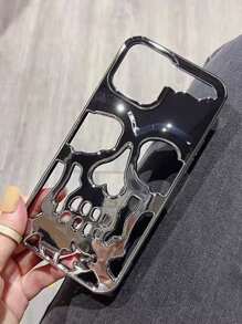 情人节骷髅搞笑丑陋 1 件银色/灰色 6d 品牌骷髅头吊坠，简约时尚的设计，男女通用 - 銀色 - 查看 2