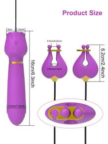 Pinza para pezón con flor, estimulador clitorial vibrador, dilatador vaginal, juguetes sexuales para mujeres, estimulador del punto G y clítoris, tapón anal, bienestar sexual, vibrador (Mayores de 18 años)