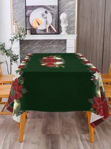 1入組聖誕圖案圖案桌布 - 多顏色 - 查看 2