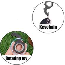 1個不分男女的指尖可旋轉緩解焦慮的玩具鑰匙扣,適用於日常使用和生日禮物 - 彩色 - 查看 4