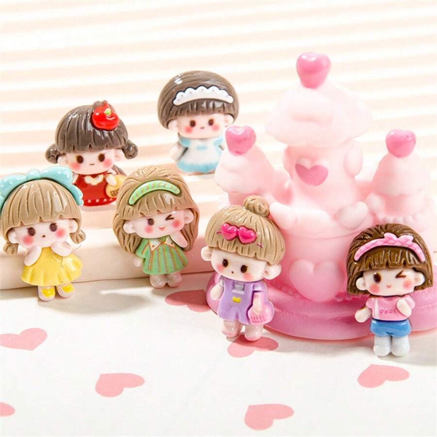 10pcs Mixed Resin Accessories For DIY Jewelry, Stationery, Phone Cases, Keychains, Cups, Shoe Clips, Fridge Decals, Jewelry Making Materials (Suitable For Adults Aged 14+) - Multicolor - View 1