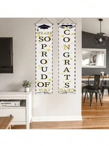 2入組防水牛津布門廊旗幟,適用於國慶節日、父親節、聖帕特里克節、新年、畢業季、聖誕節、萬聖節 - 酒紅色 - 查看 3