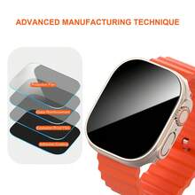 1pc Compatible Half Pack Anti-Spy 49mm Pc Material Watch Case Compatible With Apple Watch Ultra/Ultra2, Fall-Proof - Clear - View 9