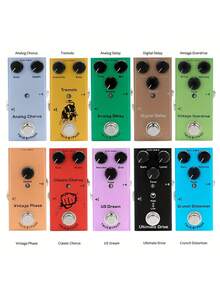 1pc Electric Guitar Effects Processor, Single Block Equipped With Eq, Distortion, Overload, Fuzz, Chorus, Analog Delay, Noise Gate, Tuner, Mini Size - Classic Chorus - View 2