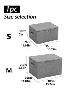 1 件带盖和手柄的拉链衣服织物收纳盒，大容量衣服篮，毯子，被子，玩具，家庭衣柜收纳盒，节省空间的衣柜收纳盒，卧室，家庭，宿舍，卧室配件装饰品装饰节日装饰房间装饰家居装饰卧室装饰礼服裤子鞋子牛仔裤靴子裙子卧室，收纳盒，家庭收纳，女式白色 T 恤，女式黑色裤子，女士冬装，连衣裙， - 灰色 - 查看 3