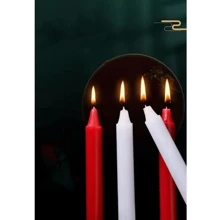 10支/白色蠟燭 - 白色 - 查看 5