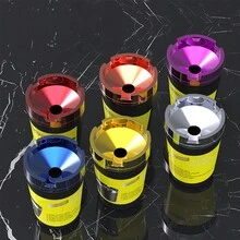 1 Pieza Cenicero Portátil Para Coche - Dorado - Ver 1