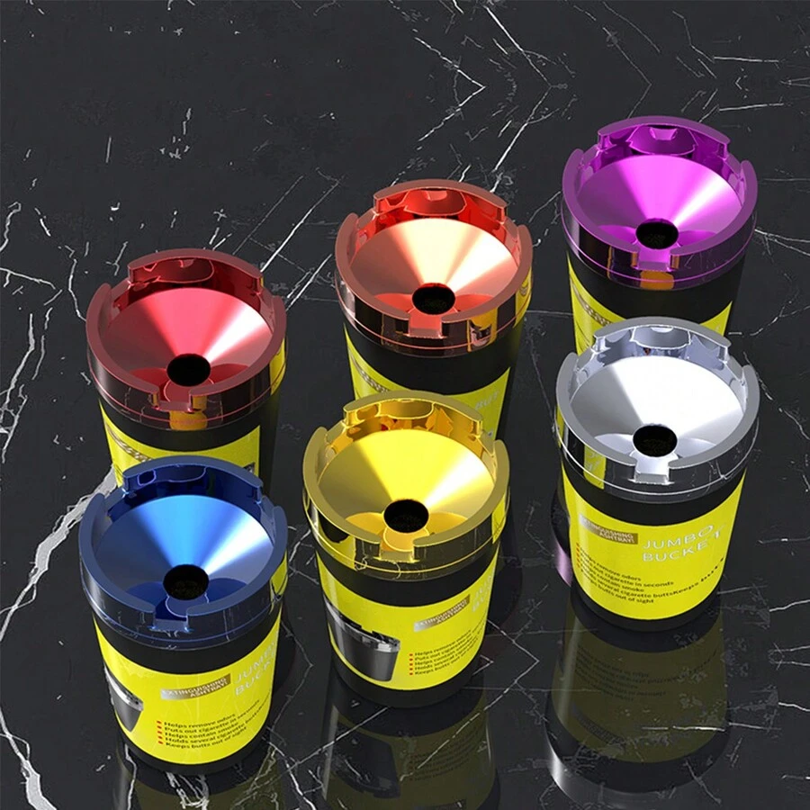 1 Pieza Cenicero Portátil Para Coche - Dorado - Ver 1