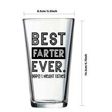 Best Father Ever  Glass, 16 ounce Unique Gag Gifts for Dad from Daughter Son Kids, Funny Christmas Thanksgiving Halloween Birthday Father’s Day Retirement Gag Gifts Ideas for Men Papa - Army Green - View 3