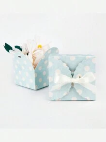 3Pcs Blue Small Gift Boxes Empty Gift Box with Ribbons Cute Decorative Box For Friends, Children, Birthday, Wedding, Party, Cookie, Chocolate, Candy - Green - View 3