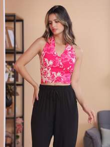 Women Tank Tops & Camis - 玫紅色 - 查看 1