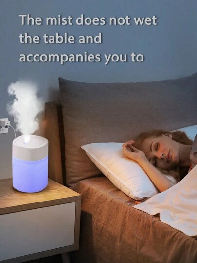 1pc Usb-Powered 2w 200ml Small Air Humidifier With Led Mood Light, Ultra-Quiet