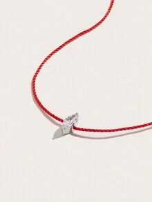 1款簡單百搭手工編織925銀與鋯石手鍊,適合女孩的理想禮物