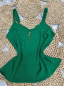 Women Tank Tops & Camis - 綠色 - 查看 1