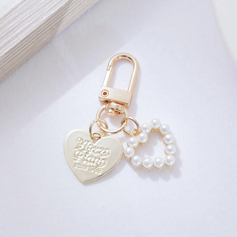 1 件金属钥匙扣可爱贝壳钥匙吊坠包包挂件创意小礼品包配件礼品、礼物、配饰、装饰适合少女女士大学生、新秀和白领人士汽车配饰女士钥匙链饰物 - 金色 - 查看 1