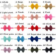 1入組泡泡布製蝴蝶結嬰兒女孩頭帶(雙胞胎),肋紋彈性面料,溫和親膚,尺碼2(米色)