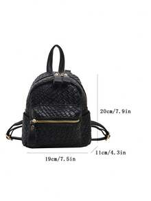 2024 Fashionable Mini Backpack, Versatile Travel Bag/Student Bag - Black - View 6