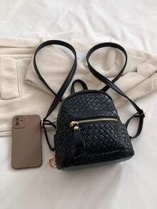 2024 Fashionable Mini Backpack, Versatile Travel Bag/Student Bag - Black - View 5