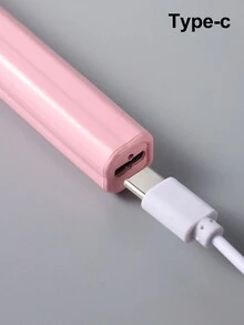 可攜式手持迷你光療美甲燈,適用於所有凝膠指甲油,快速充電usb美甲乾燥機,uv Led美甲燈閃光筆 - 粉色 - 查看 6