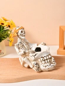 1 件装新款创意个性时尚烟灰缸潮流装饰复古家饰摆件礼物礼品骷髅烟灰缸