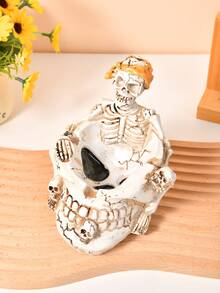 1 件装新款创意个性时尚烟灰缸潮流装饰复古家饰摆件礼物礼品骷髅烟灰缸