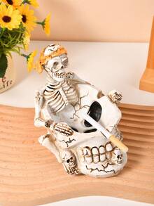 1 件装新款创意个性时尚烟灰缸潮流装饰复古家饰摆件礼物礼品骷髅烟灰缸
