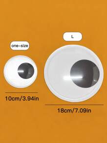 2 miếng dán tủ lạnh ABS, miếng dán tủ lạnh họa tiết mắt dễ thương cho gia đình - Đen và trắng - Xem 6