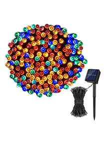 1入組32米/ 300led太陽能戶外裝飾燈串,8種模式,防水,適用於聖誕和新年裝飾 - 彩色 - 查看 4