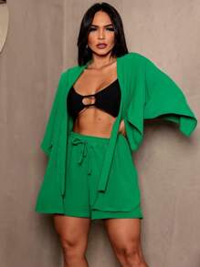 Women Two-piece Outfits - 薄荷綠 - 查看 1