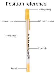 1 件裝金銀白三色筆美術學生手繪動漫設計白線筆高光繪圖線條筆 - 白色 - 查看 6