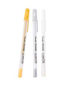 1 件裝金銀白三色筆美術學生手繪動漫設計白線筆高光繪圖線條筆 - 白色 - 查看 9