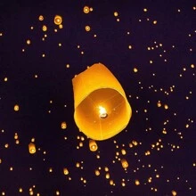 1入孔明燈,用於浪漫的情人節許願,創意祝福 - 彩色 - 查看 5