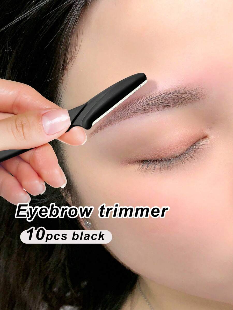 10 Piezas Herramienta Multifuncional De Exfoliación De La Piel, Navaja Para Cejas, Navaja Para Vello Facial, Navaja Para Afeitar Piernas - Negro - Ver 1