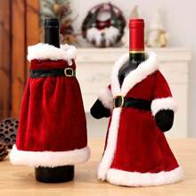 1pc, Creative Red Wine Bag, Christmas Dress Wine Bottle Cover, Christmas Skirt Wine Bottle Decoration, Christmas Red Wine Cover
