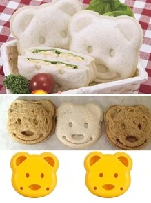 1pc Lovely Bear Shaped Sandwich Bread Mold, Baking Diy 3d Breakfast Making Tool For Family
