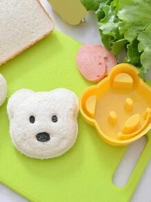 1pc Lovely Bear Shaped Sandwich Bread Mold, Baking Diy 3d Breakfast Making Tool For Family