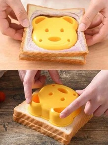 1pc Lovely Bear Shaped Sandwich Bread Mold, Baking Diy 3d Breakfast Making Tool For Family