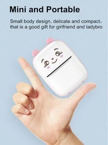 1個薄袋式迷你相片打印機,usb充電熱敏標籤打印機,可攜式bt無線手機打印機,配有1捲熱感紙,與android和ios系統兼容 - 粉色 - 查看 9