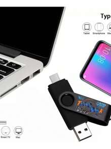 Memoria Usb Pendrive Flash Drive 64gb 2en1 Tipo C + Usb 3.0 - Azul - Ver 3