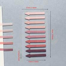 100 Sheets Pet Classified Sticky Note With Semi-transparent Arrow, Highlight And Multicolor Combination, Reusable And Ideal For Office Indexing. 1pc Sent - Multicolor - View 3