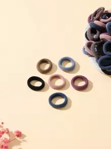 100 cái/gói Dây buộc tóc trẻ sơ sinh & Dây buộc tóc kiểu vòng ngón tay cái, Dây buộc tóc đàn hồi không gây hư tổn cho trẻ sơ sinh Tình yêu Valentine - Nhiều màu - Xem 3