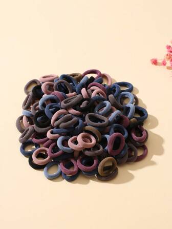 100pcs/Pack Infant Hair Ties & Thumb Ring Style Hair Bands, No Damage Elastic Hair Rope For Babies Love Valentine